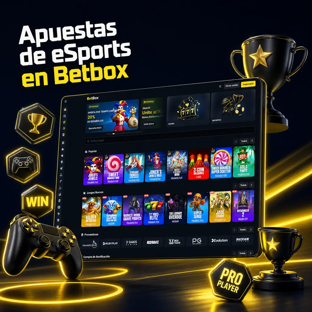 Apuestas de eSports en Betbox: cuotas en vivo para League of Legends, Dota 2, CS2 y Valorant