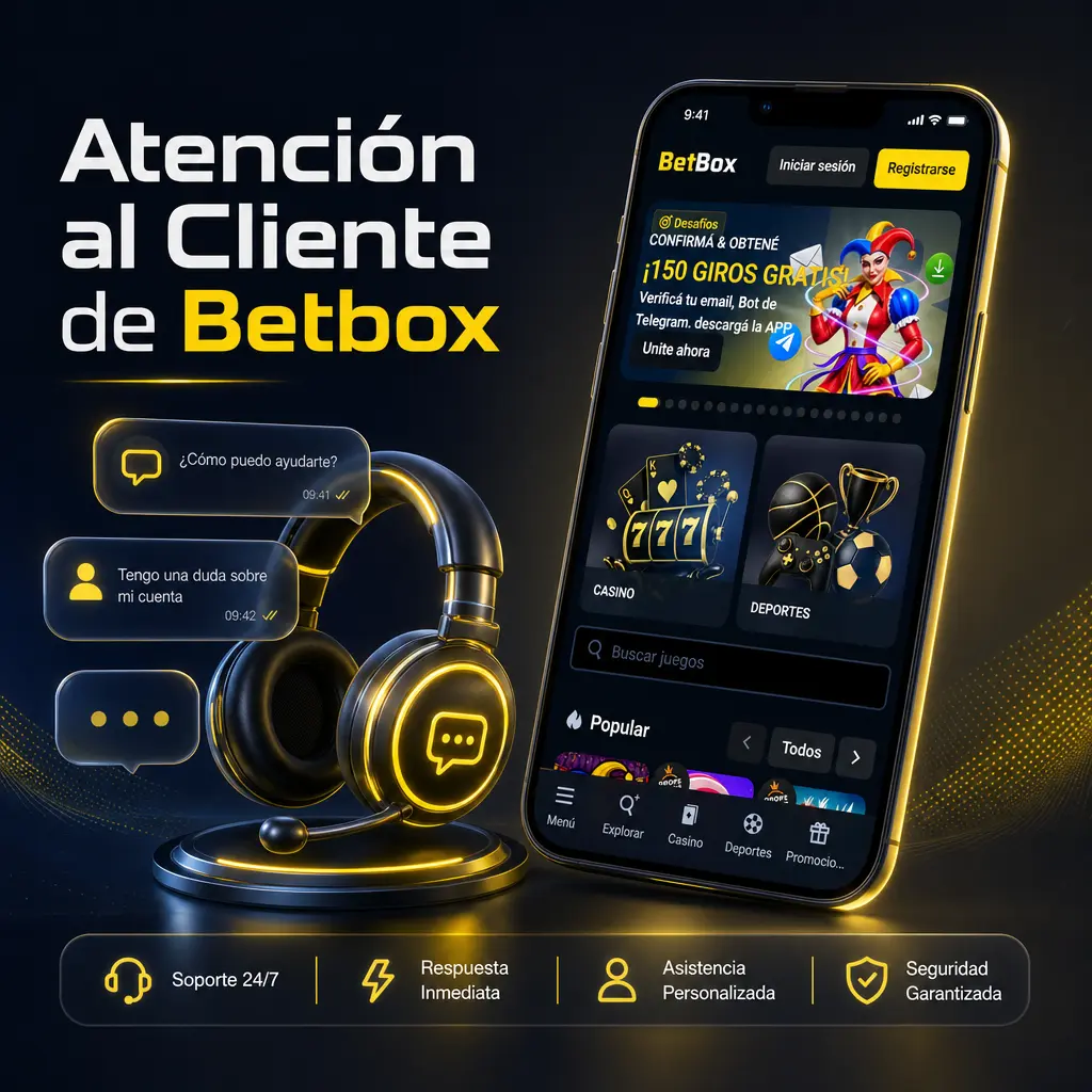 Atención al cliente de Betbox por chat en vivo, WhatsApp y Telegram para consultas de pagos