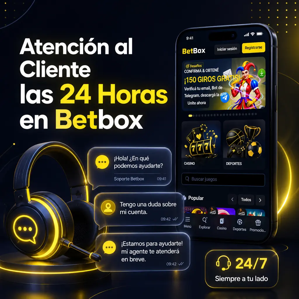 Atención al cliente de Betbox por chat en vivo, WhatsApp y Telegram