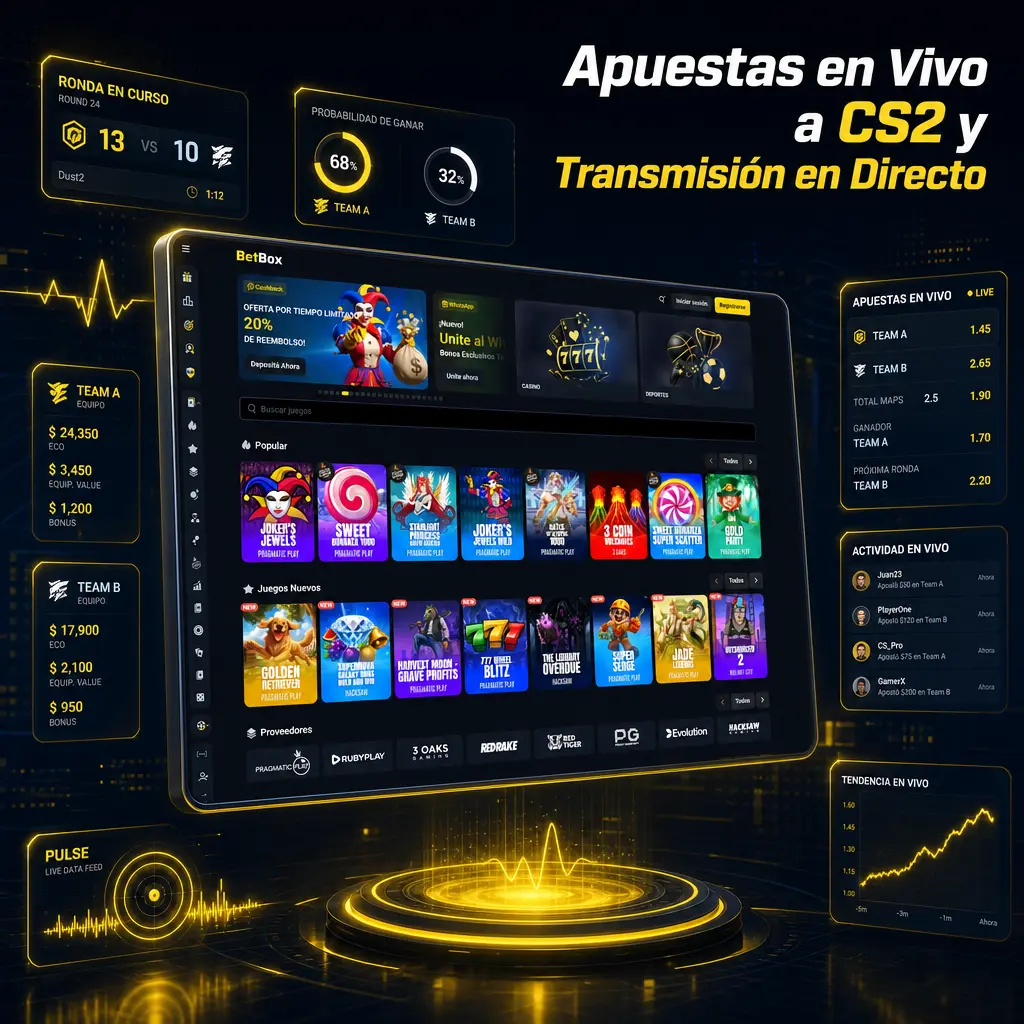 Apuestas en vivo a CS2 en Betbox con cuotas actualizadas ronda por ronda