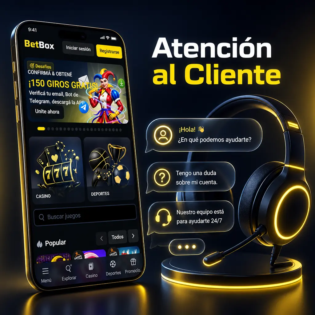 Equipo de atención al cliente de Betbox disponible para resolver problemas de retiro vía chat, email y WhatsApp.