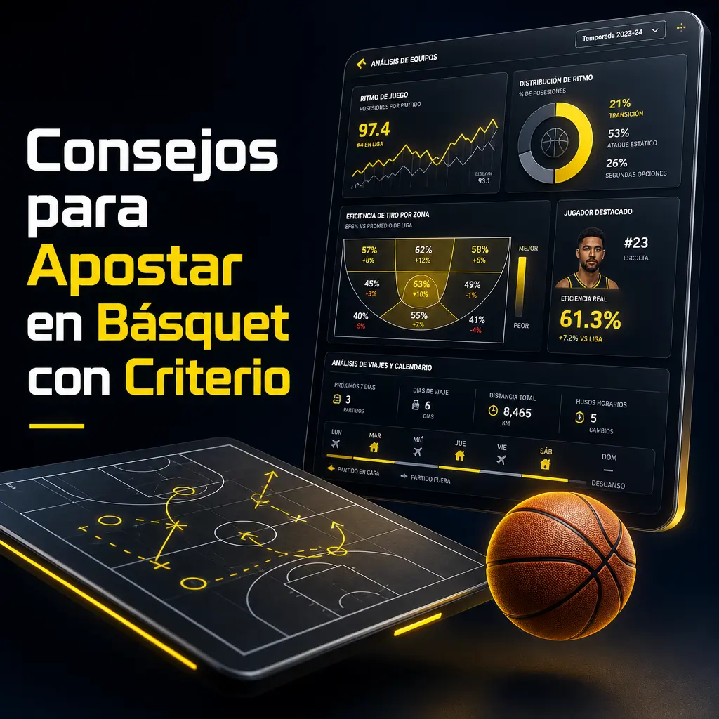 Consejos clave para apostar en básquet: estadísticas, lesiones, localía y gestión de bankroll con criterio.