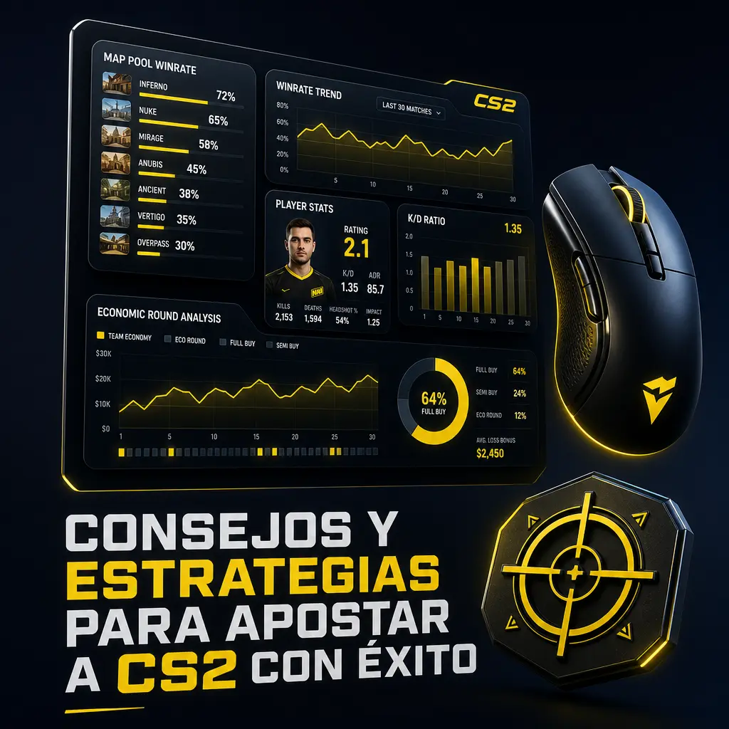 Consejos clave para apostar a CS2: análisis de mapas, forma reciente y gestión de bankroll antes de cargar tu boleto.