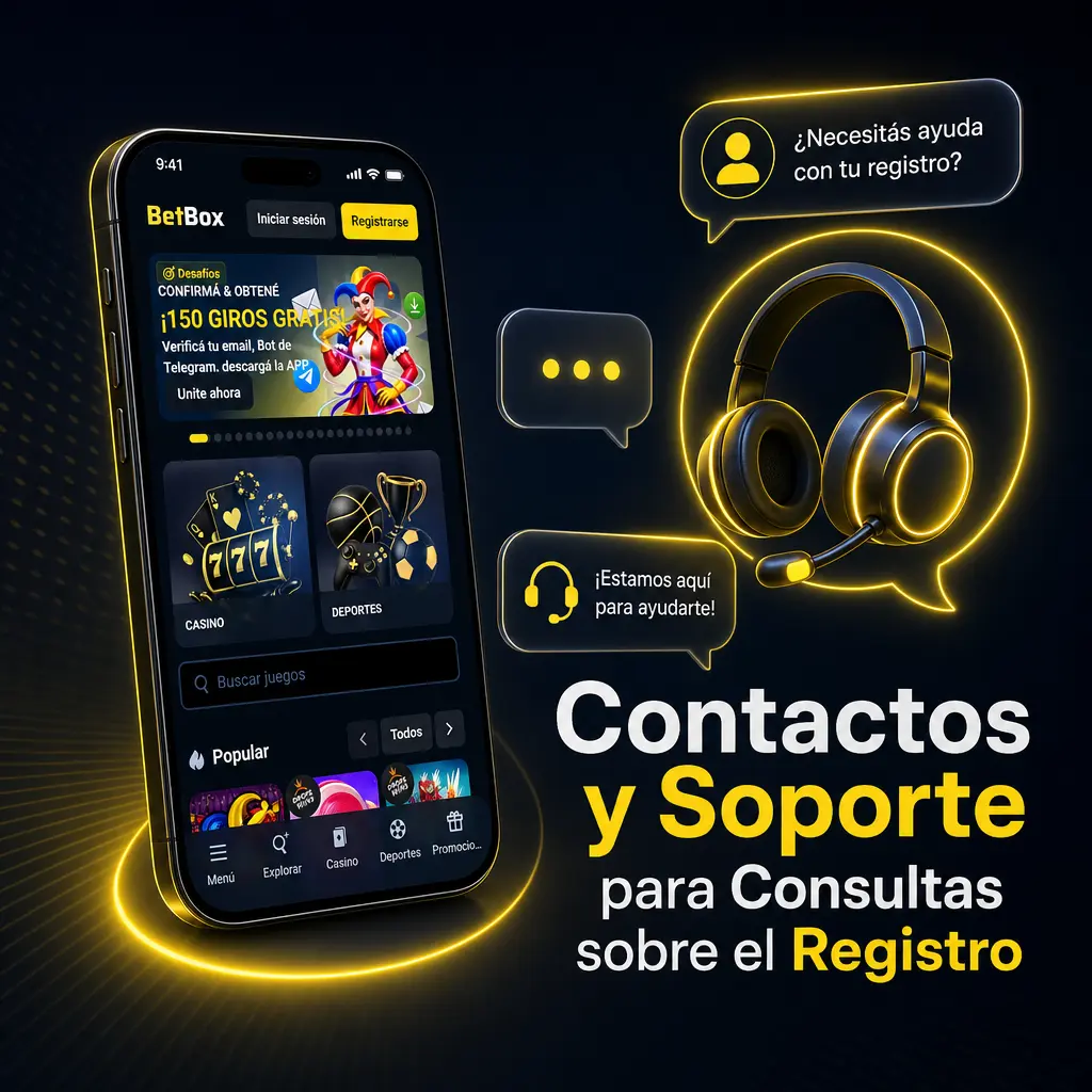 Soporte de Betbox en Argentina por chat en vivo, WhatsApp y Telegram para ayudarte con tu registro