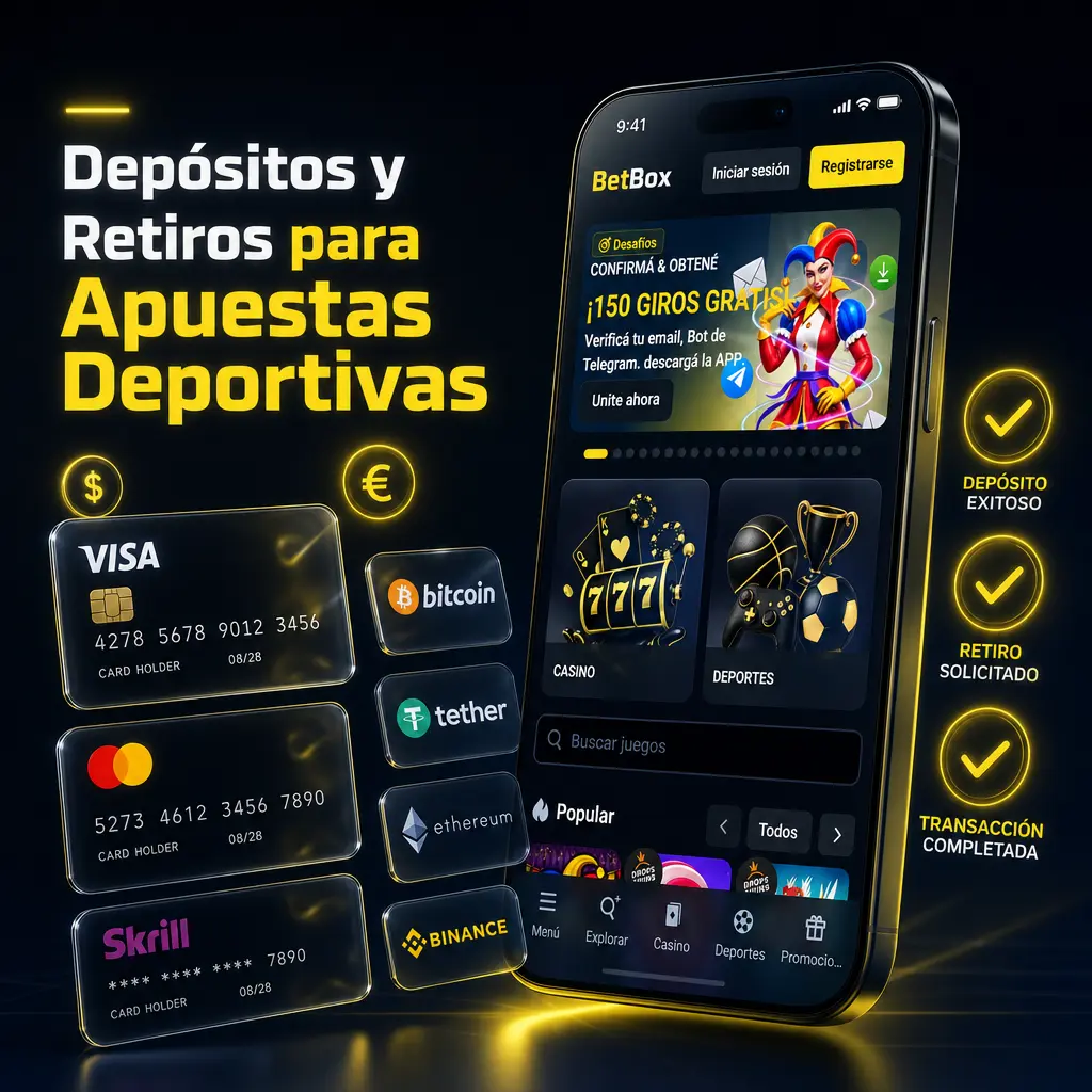 Depósitos y retiros en Betbox con Mercado Pago, Lemon, criptomonedas y transferencia bancaria para apuestas deportivas.