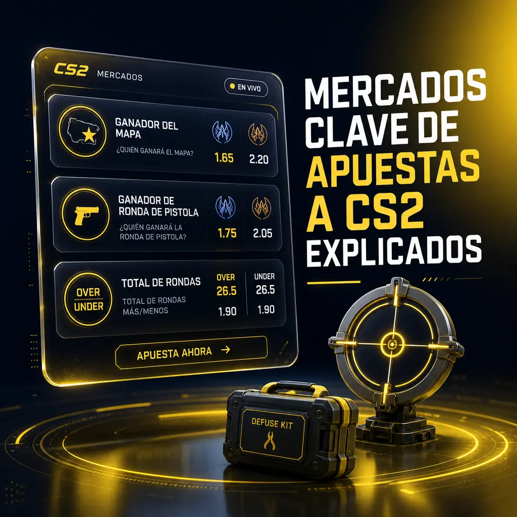 Mercados de apuestas a CS2 en Betbox: ganador del partido, hándicap de mapa, total de rondas y props de kills.