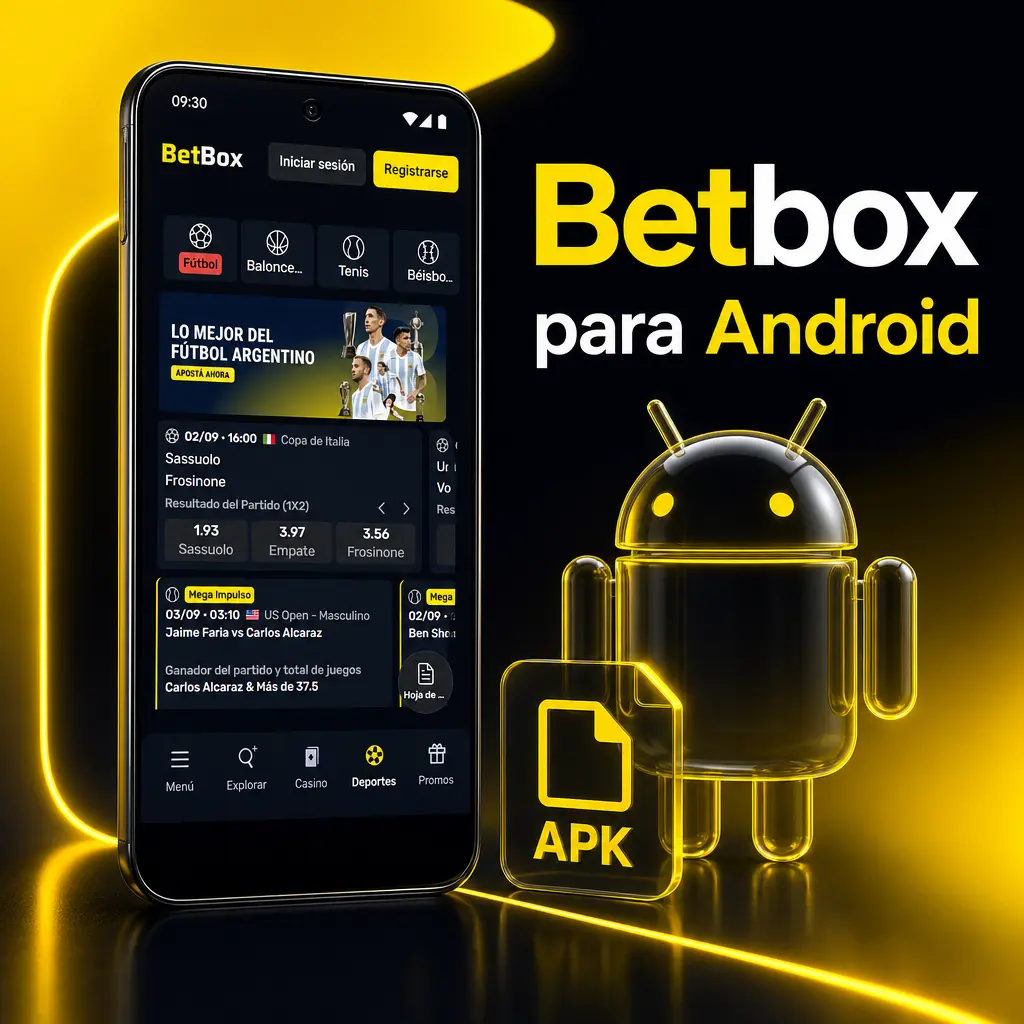 Aplicación web progresiva de Betbox para Android con acceso directo y notificaciones de cuotas en vivo