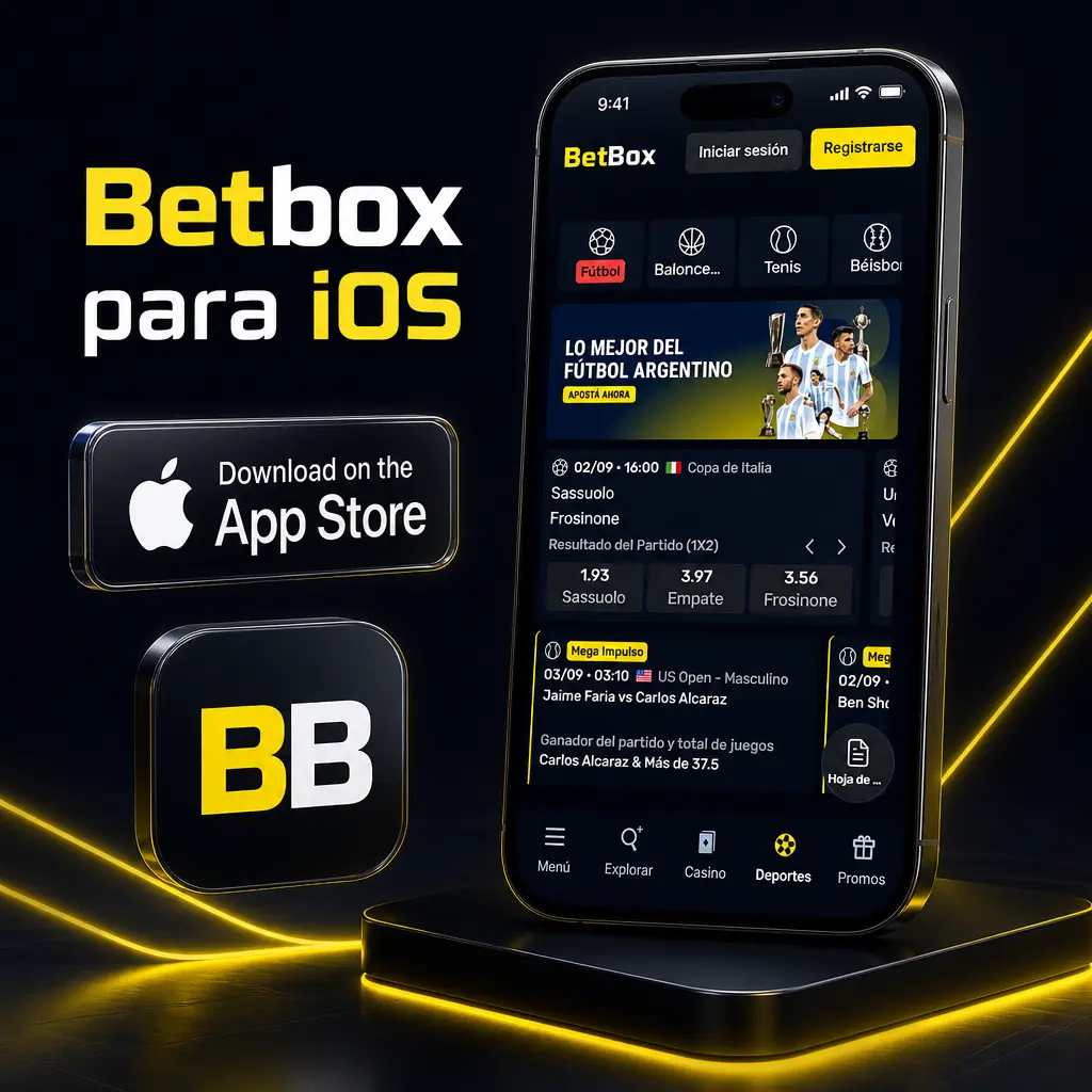 Betbox desde el navegador del celular, con el mismo catálogo de cuotas y mercados que la versión de escritorio