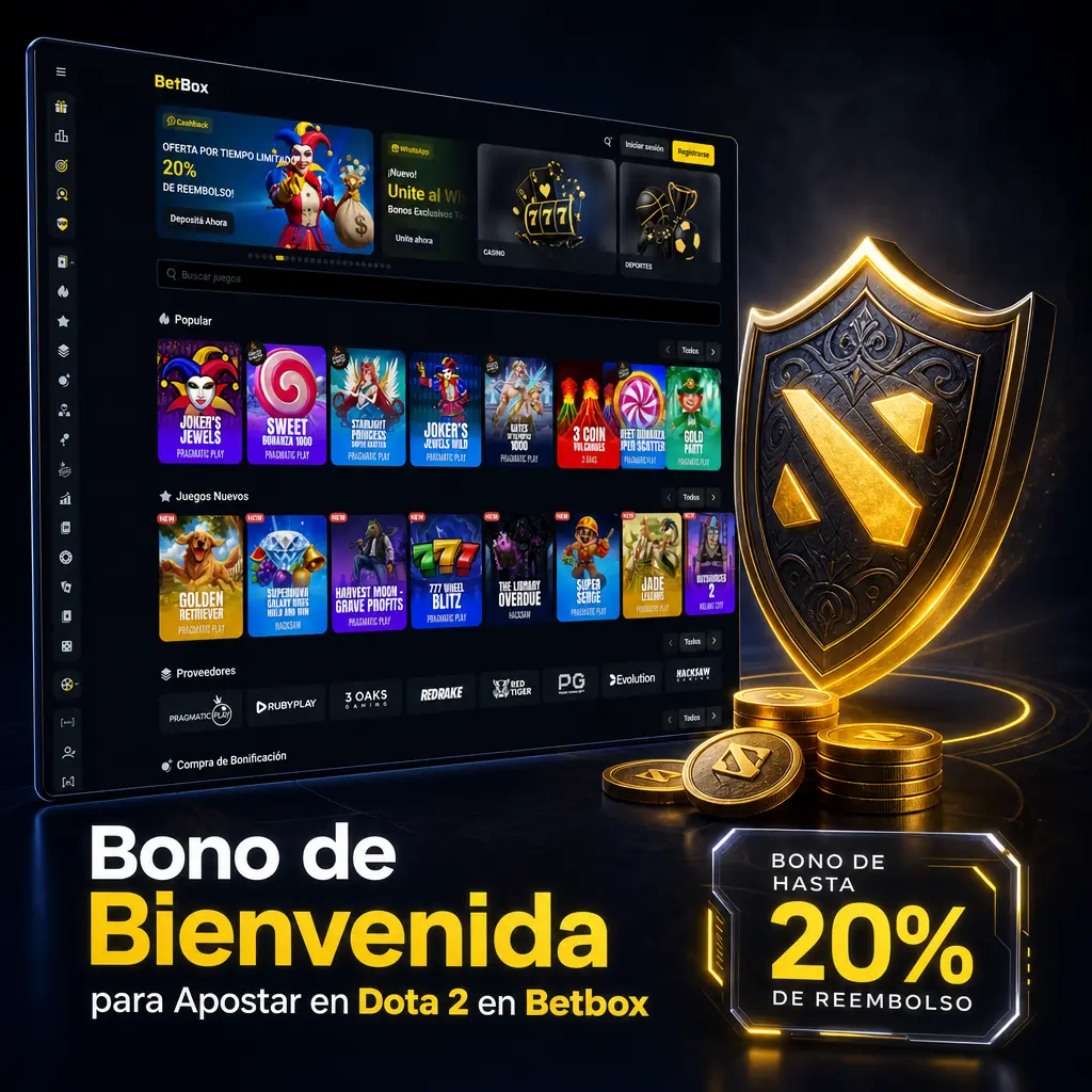 Bono deportivo de Betbox para apostar en Dota 2: 100% hasta 350.000 ARS en tu primer depósito deportivo