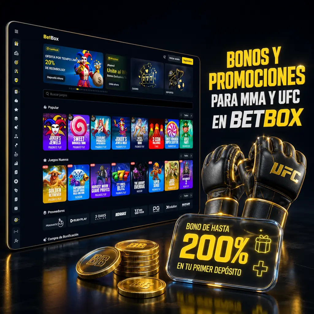 Bono deportivo de Betbox para apostar en MMA y UFC: 100% hasta 350.000 ARS en tu primer depósito deportivo
