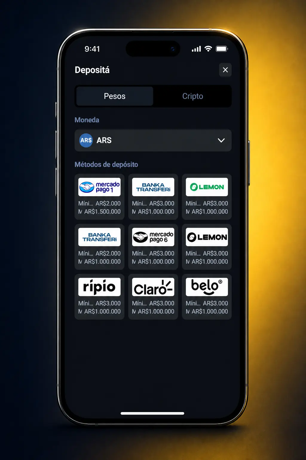 Pasos para cargar saldo en Betbox con Mercado Pago, Lemon Cash, transferencia bancaria o USDT