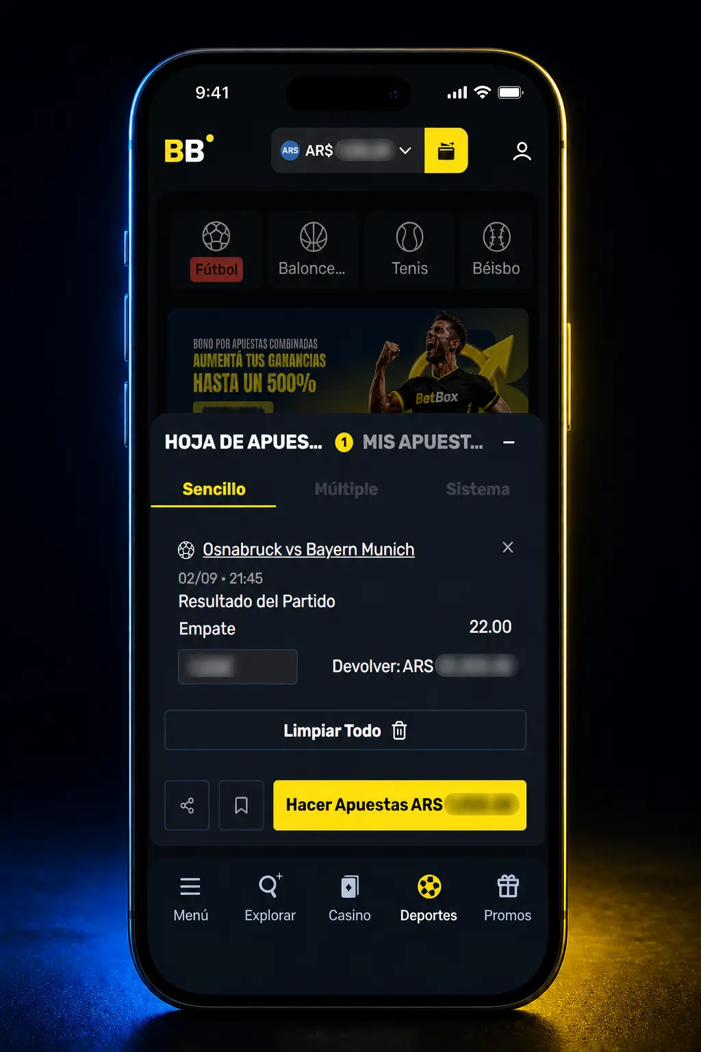 Pasos para registrarte y apostar en eSports en vivo en Betbox desde tu celular