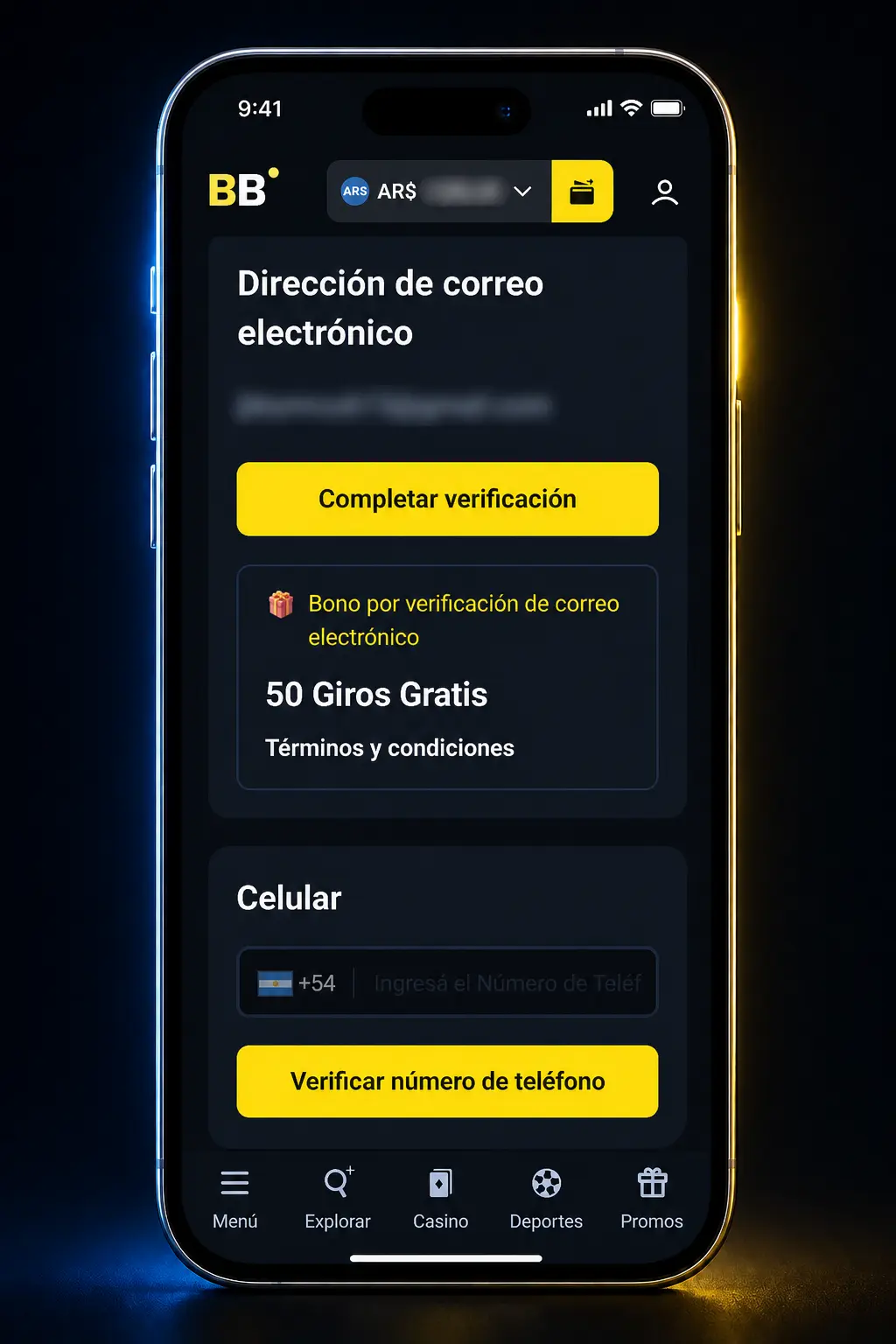 Pasos para jugar a los juegos de casino en vivo en Betbox: registro, verificación y carga de saldo