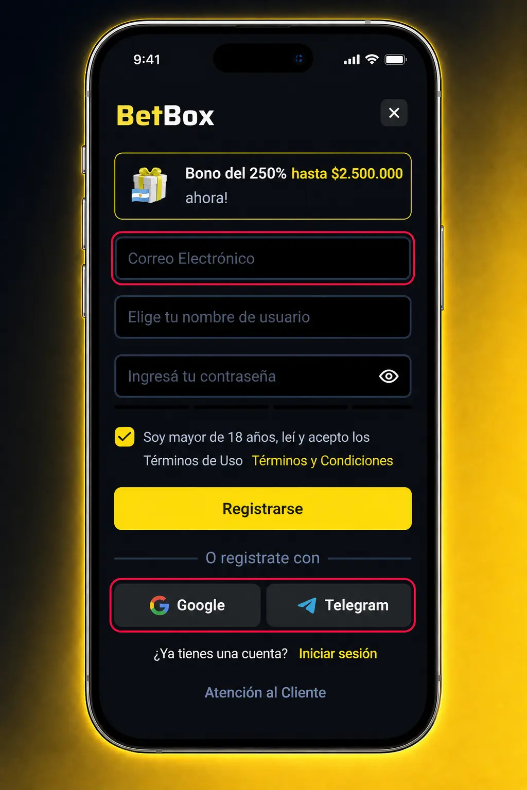 Pasos para registrarte en Betbox: completá el formulario, verificá tu cuenta y obtené tu bono de bienvenida.