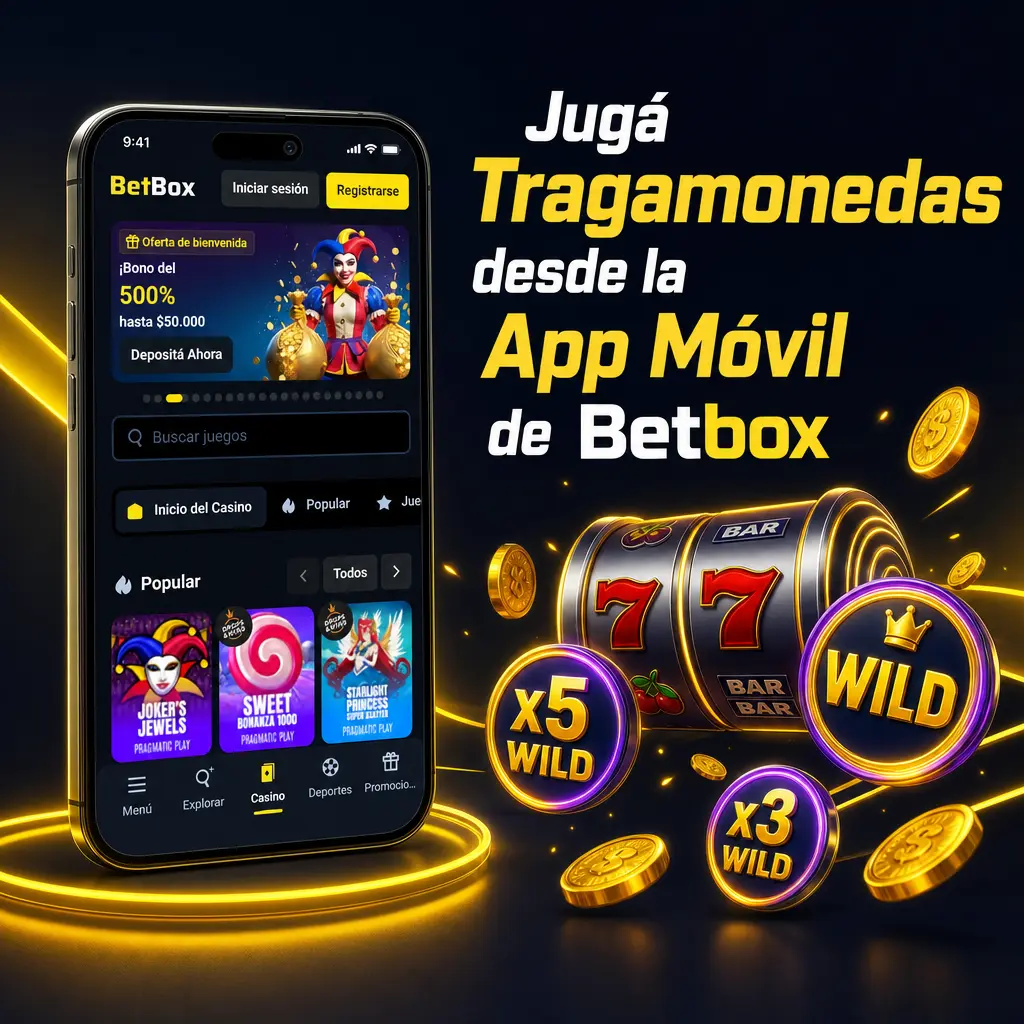 Jugá tragamonedas en Betbox desde la app web progresiva: instalación fácil, gráficos HTML5 y gestión de pagos móvil.